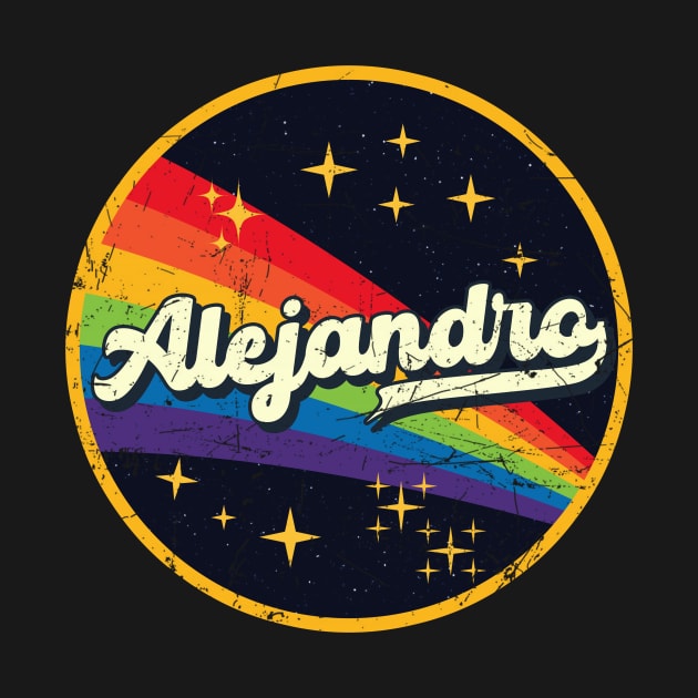 Alejandro // Rainbow In Space Vintage Grunge-Style by LMW Art