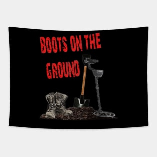 Boots on the ground (Black) Tapestry