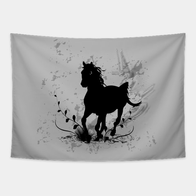 Beautiful black horse silhouette Tapestry by Nicky2342