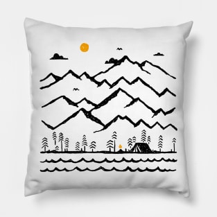 Camp Fire (for Light Color) Pillow