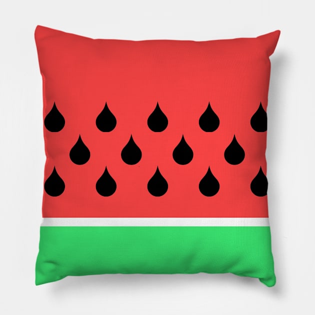 watermelon slice Pillow by gossiprag