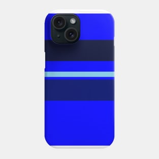 An ideal adaptation of Sky Blue, Blue, Dark Imperial Blue and Dark Navy stripes. Phone Case