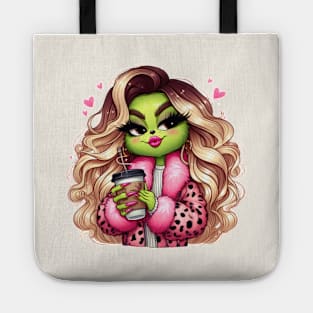 Boujie Green Girl Christmas Tote