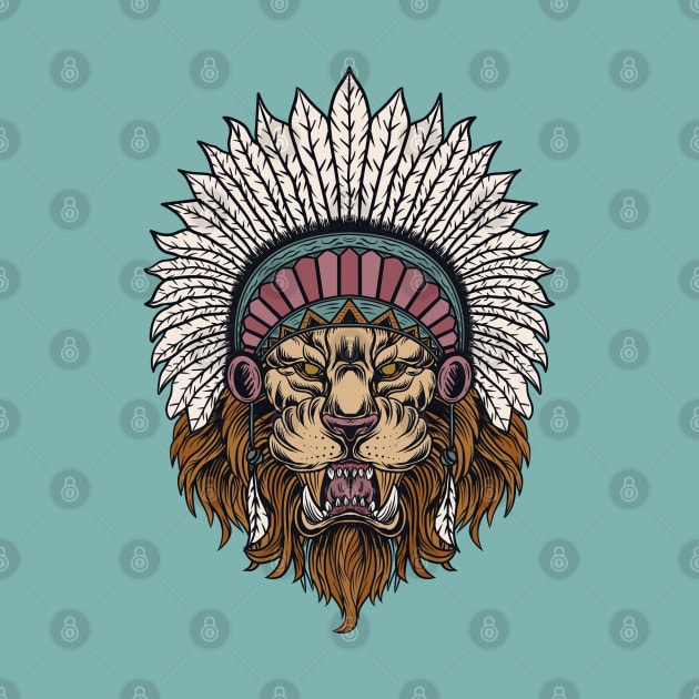 Bohemian Lion Head Dress by machmigo