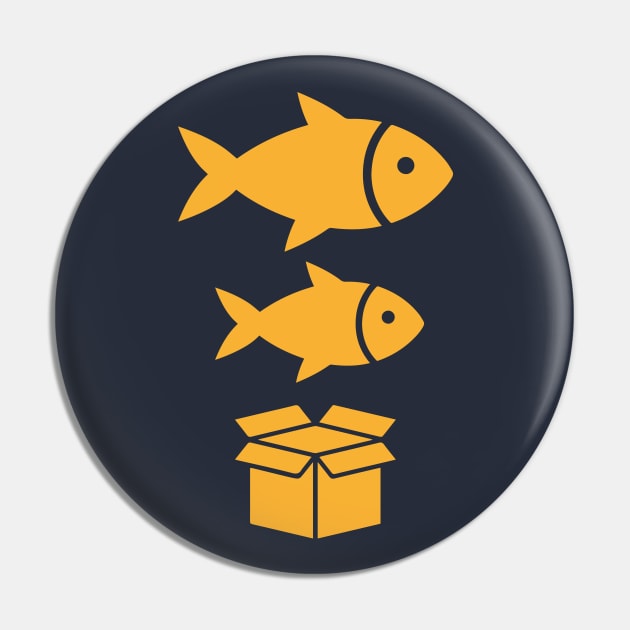 Big Fish, Little Fish, Cardboard Box Pin by Meta Cortex