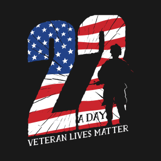 U.S. Navy Veteran 22 A Day Veterans Day Honoring all who served Gift T-Shirt