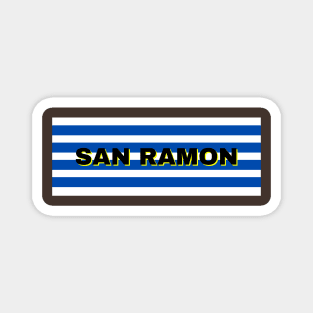 San Ramon City in Uruguay Flag Stripes Magnet