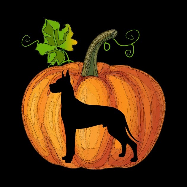 Great dane in pumpkin by Flavie Kertzmann