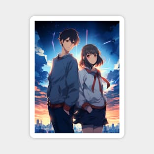 your name fanart anime graphic tee Magnet