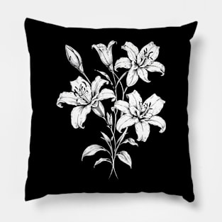 Lily Monochrome Pillow