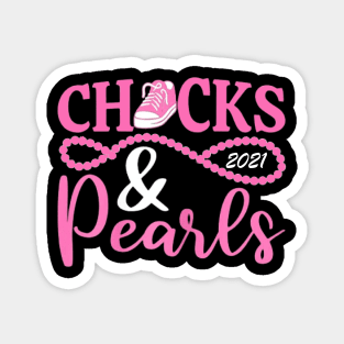 Chucks and Pearls Womens Girls Magnet