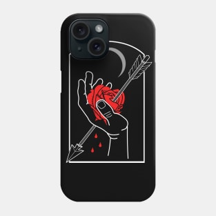 Arrow through the hand Phone Case