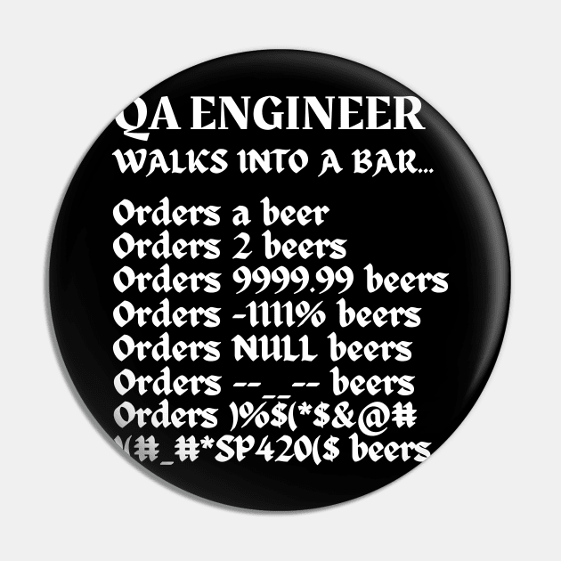 QA Engineer Walks Into A Bar Original Aesthetic Tribute 〶 Pin by Terahertz'Cloth