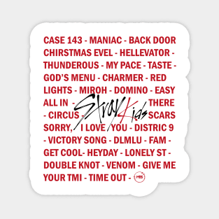 Design with stray kids songs Magnet