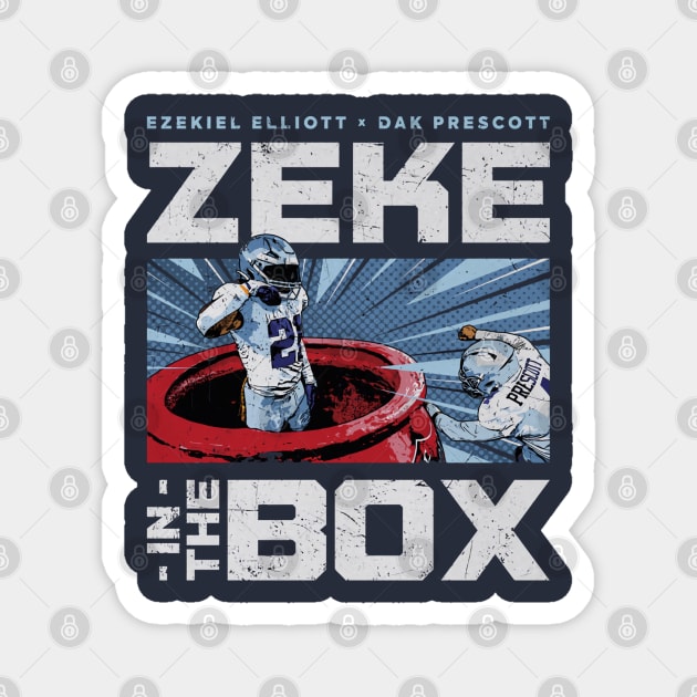 Ezekiel Elliott Dallas Zeke In A Box Magnet by Chunta_Design