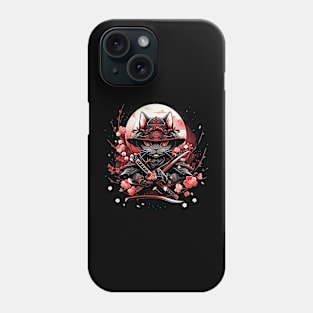 samurai cat Phone Case