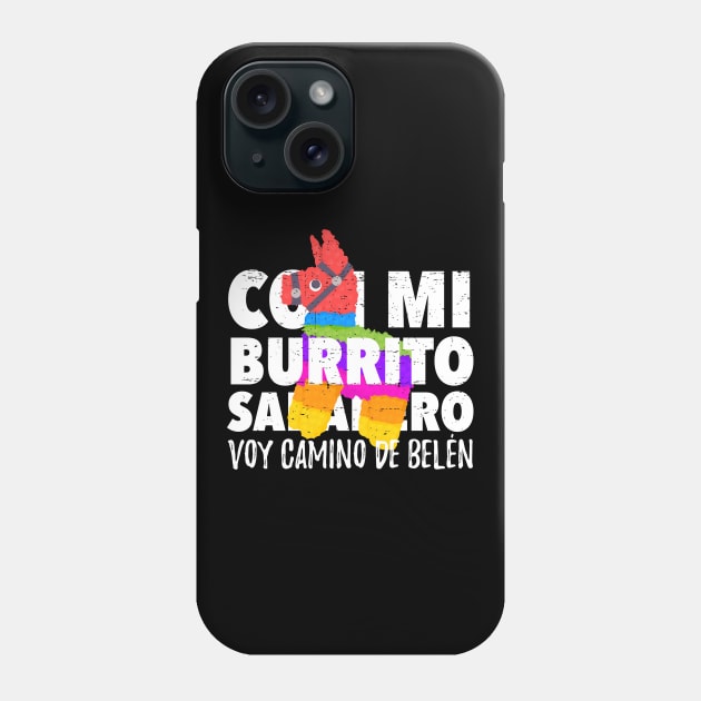 Con mi burrito sabanero voy camino de Belén Phone Case by verde