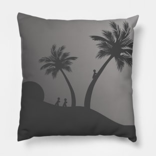 Silhouette Beach Pillow