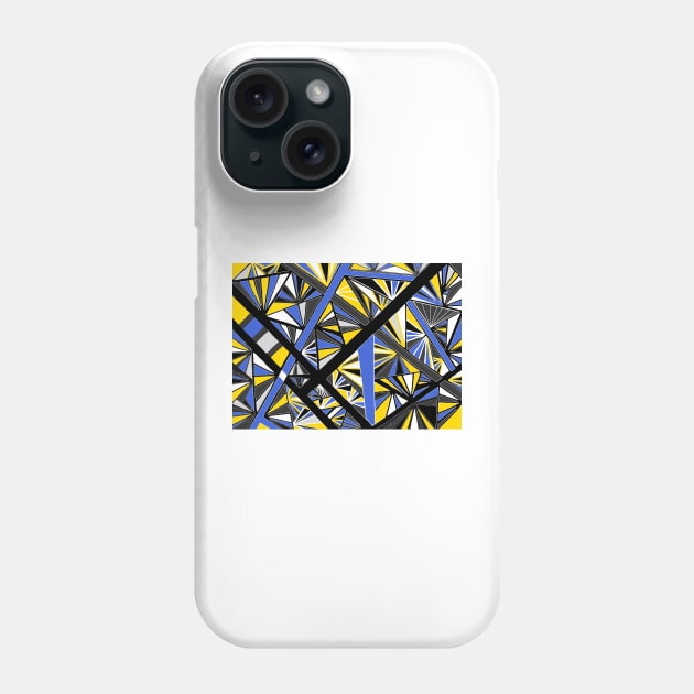 Stained Glass -- Blue and Yellow Phone Case by CTWuellner