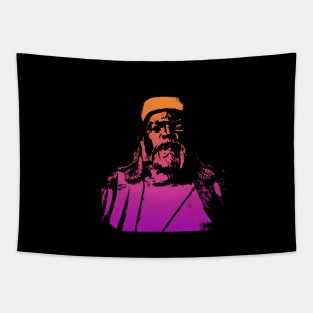 Vaporwave Genghis Khan 4212 Ulaanbaatar Tapestry