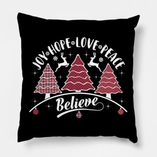 Joy Hope Love Peace-Unisex Christmas t-shirts funny Pillow