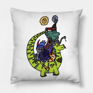 Big Green Robo Dino and more Pillow