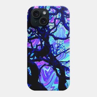 gothic Purple Tree by LowEndGraphics Phone Case