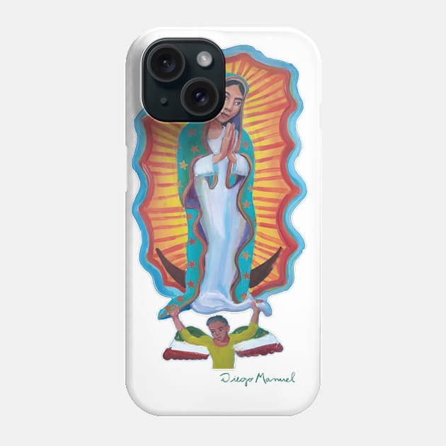 Virgin of Guadalupe 3 by Diego Manuel Phone Case by diegomanuel