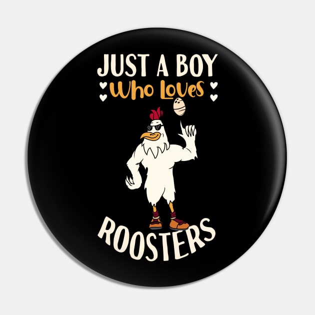 Just A Boy Who Loves Rosters Pin by Tesszero