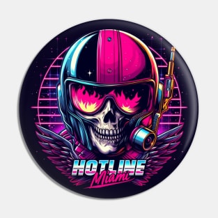 Logo Hotline Miami Biker-For pixel games lovers Pin