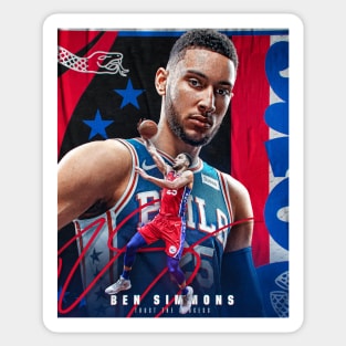 Ben Simmons Dunking Sticker for Sale by RatTrapTees