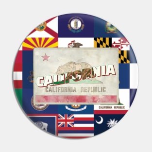 California vintage style retro souvenir Pin