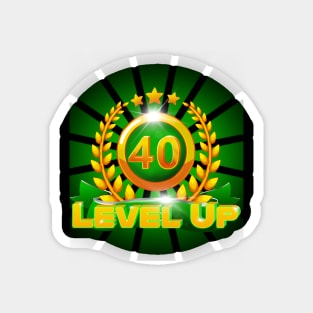 Level Up 40th Birthday Gift Magnet