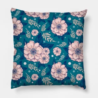 Dark green - Pressed flower Pillow