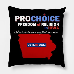 Pro Choice Iowa (light on dark) Pillow