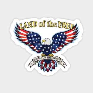 American Eagle Flag Patriotic Graphic 4th of July Magnet