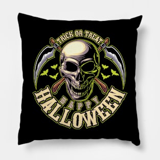 Halloween - Skull Illustration Pillow