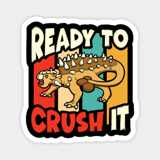 Ankylosaurus Ready to Crush It Magnet