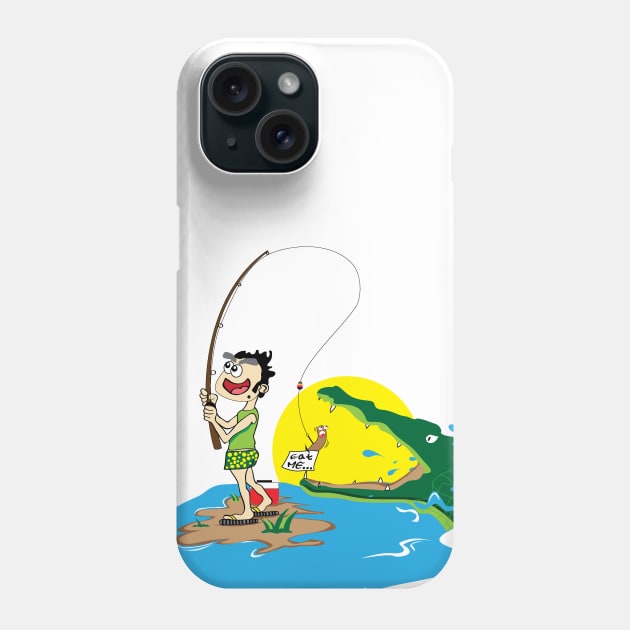 Fun Fishing Phone Case by angsabiru