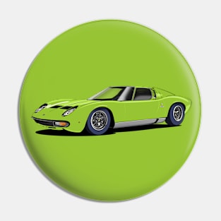 Lamborghini Miura in Verde (green) Pin