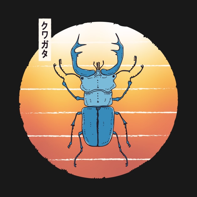 Stag Beetle Blue by Marina BH