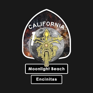 Moonlight Beach Encinitas California Highway One Biker T-Shirt