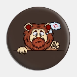 Lion Cartoon With Angry Face Expression Pin