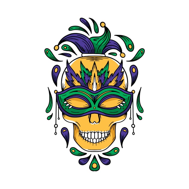 Mardi gras skull by AntiAntiFlorian