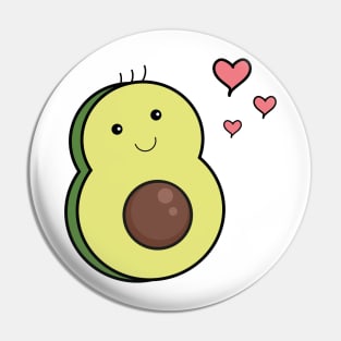 Mr Avocado Kawaii Pin