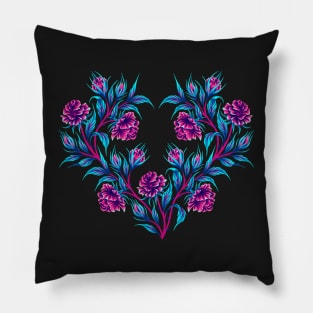 Roses - Light Pink / Blue Pillow