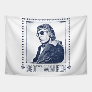 Scott Walker / Vintage Faded Style Fan Design Tapestry