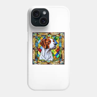 Stained Glass Brittany Dog Phone Case