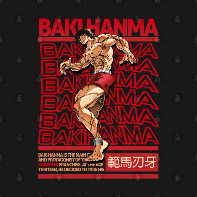 Hanma Baki Brutalism by syanart