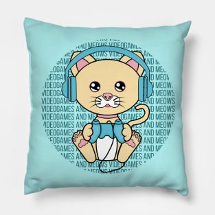 All I Need is videogames and cats, videogames and cats, videogames and cats lover Pillow